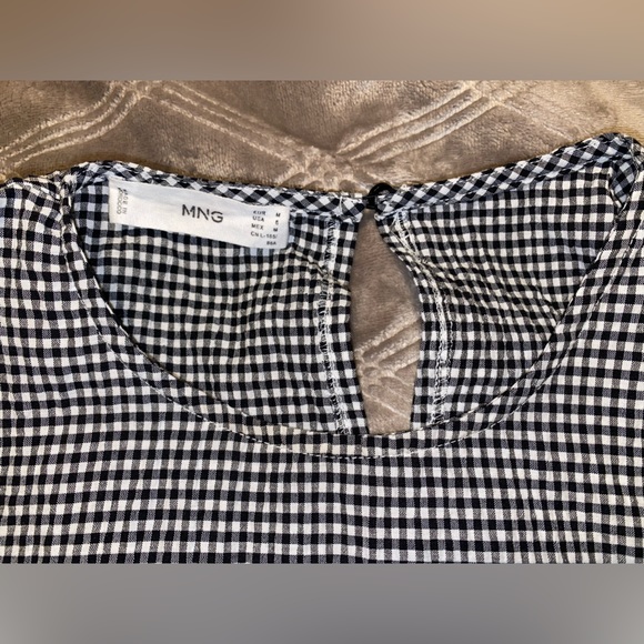 Black and White Checkered Dress MNGO - Picture 2 of 3